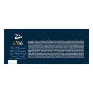 FELIX TASTY SHREDS Multipack s hovězím, kuřetem, kachnou, krůtou ve šťávě 44x80g