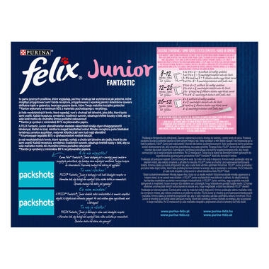 FELIX Fantastic Junior Multipack s hovězím, kuřecím, sardinkami, lososem v želé 12x85g