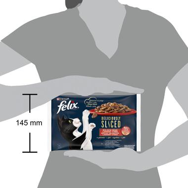 FELIX Deliciously sliced Multipack Farm selection hovězí/ kuře/ kachna/ krůta 4x80g
