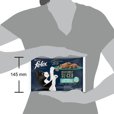FELIX Deliciously sliced Multipack Fish selection losos/ tuňák/ treska/ platýs 4x80g