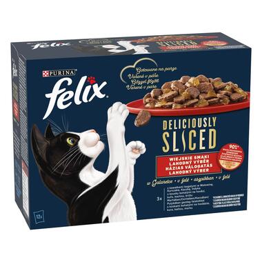 FELIX Deliciously sliced Multipack Farm selection hovězí / kuře / kachna / krůta 12x80g