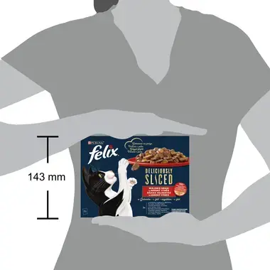 FELIX Deliciously sliced Multipack Farm selection hovězí / kuře / kachna / krůta 12x80g