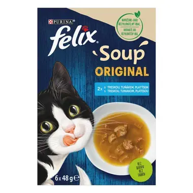 FELIX Soup 6x48g polévky s treskou, tuňákem a platýsem