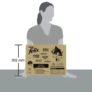 FELIX Fantastic Multipack s hovězím, kuřecím, tuňákem, treskou v želé 80x85g