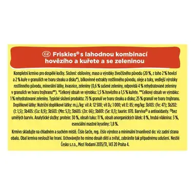 7613034267856 FRISKIES s masem, kuřetem a přidanou zeleninou