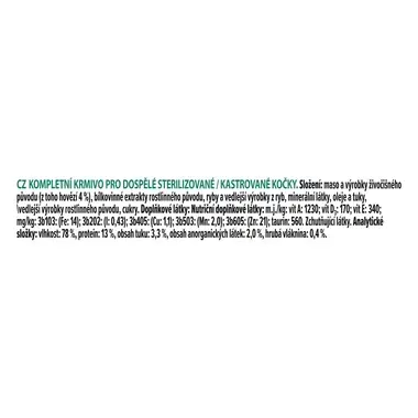 PURINA® PRO PLAN® Adult STERILISED MAINTENANCE s hovězím ve šťávě