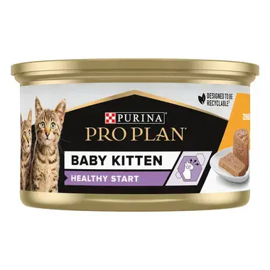 PURINA® PRO PLAN® Baby Kitten HEALTHY START, paštika s vysokým obsahem kuřete, konzerva