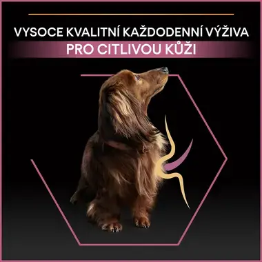 PURINA® PRO PLAN® Small & Mini Adult Dog Sensitive Skin, granule pro psy s lososem