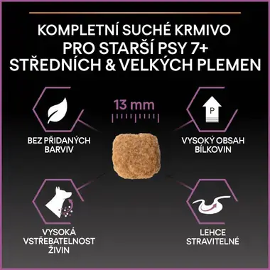 PURINA® PRO PLAN® Medium & Large Adult 7+ Age Denfence, kuře