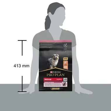 PURINA® PRO PLAN® Medium Puppy Sensitive Skin, granule pro štěňata s lososem