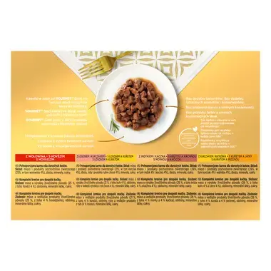 GOURMET Gold Multipack hovězí/krůta s kachnou/losos s kuřetem/kuře s játry ve šťávě