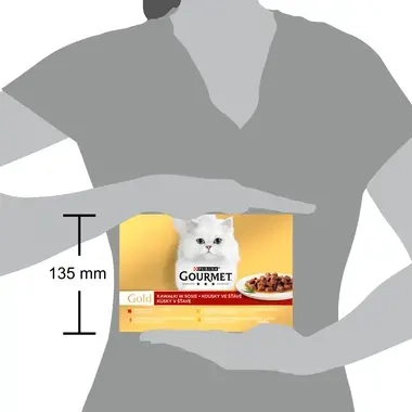 GOURMET Gold Multipack hovězí/krůta s kachnou/losos s kuřetem/kuře s játry ve šťávě