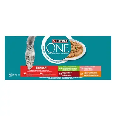 PURINA ONE Multipack STERILCAT minifiletky s hovězím a mrkví