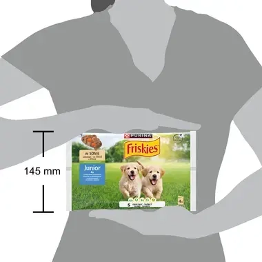 FRISKIES JUNIOR multipack s kuřetem a mrkví ve šťávě