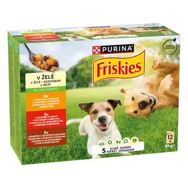FRISKIES ADULT multipack hovězí/kuře/jehněčí v želé