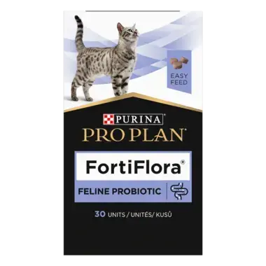 PURINA® PRO PLAN® Feline FortiFlora®, probiotikum pro kočky, žvýkací tablety
