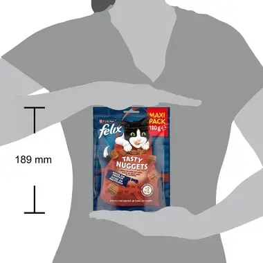 Felix® Tasty Nuggets bohaté na hovězí, s jehněčím 180 g
