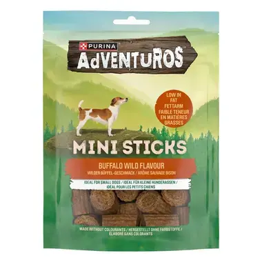 Purina ADVENTUROS Mini Sticks s divokou bizoní příchutí