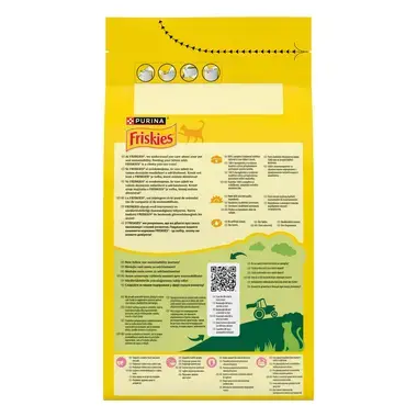 Friskies Junior granule pro koťata kuře a krůta, s mlékem, zelenina