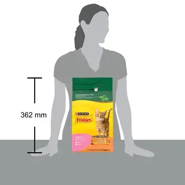 Friskies Junior granule pro koťata kuře a krůta, s mlékem, zelenina