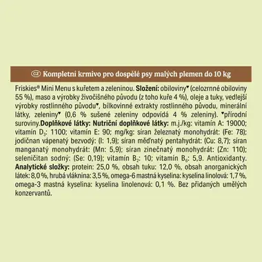 Friskies Mini Menu granule pro psy kuře