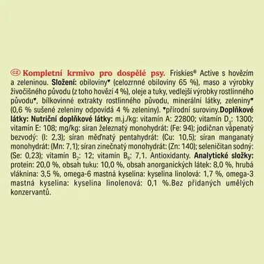 Friskies® Active granule pro psy hovězí