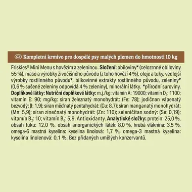 Friskies Mini Menu granule pro psy hovězí