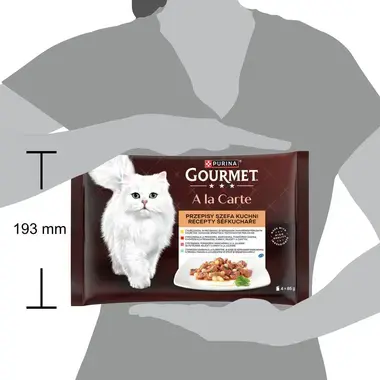 Gourmet A la Carte kapsičky pro kočky kuře, hovězí, pstruh, treska tmavá