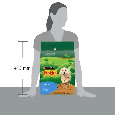 Friskies Junior granule pro štěňata krůta, zelenina s mlékem