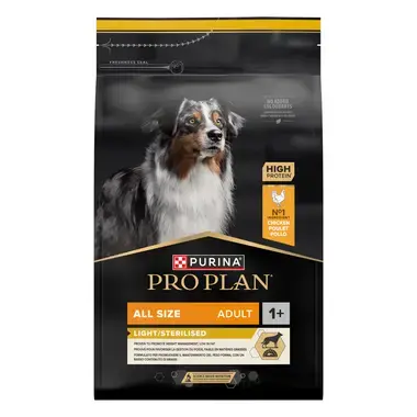 PURINA® PRO PLAN® All Sizes Adult Light Sterilised, granule pro psy s kuřetem