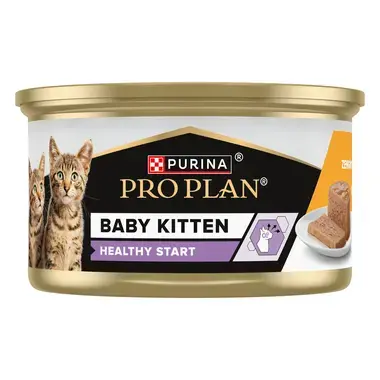 PURINA® PRO PLAN® Baby Kitten HEALTHY START, paštika s vysokým obsahem kuřete, konzerva