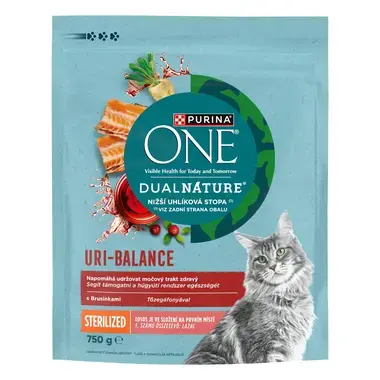 Purina ONE Dual Nature Sterilised granule pro kočky brusinka, losos