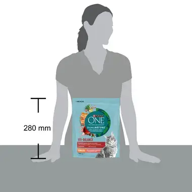 Purina ONE Dual Nature Sterilised granule pro kočky brusinka, losos