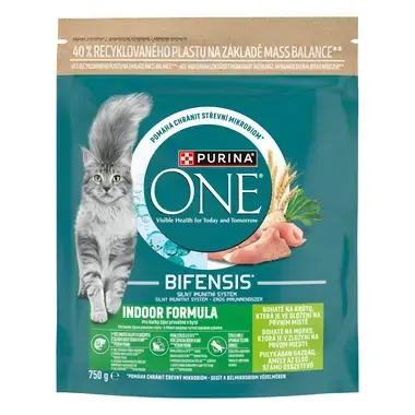 Purina ONE Bifensis Indoor granule pro kočky krůta, obiloviny
