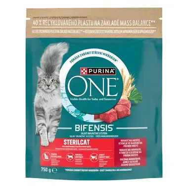 Purina ONE Bifensis Sterilised granule pro kočky hovězí