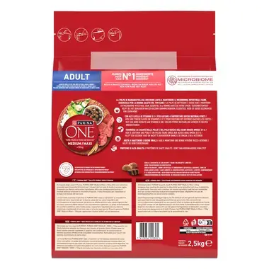 Purina ONE® Medium/Maxi Adult granule pro psy hovězí