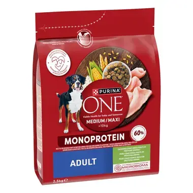Purina ONE® Medium/Maxi Adult Monoprotein granule pro psy krůta