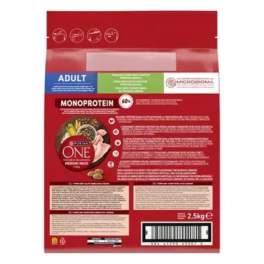 Purina ONE® Medium/Maxi Adult Monoprotein granule pro psy krůta