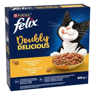 Felix® Doubly Delicious s lahodnou kombinací kuřete a krůty, bohaté na červenou řepu
