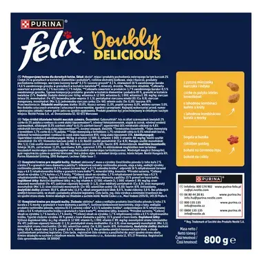 Felix® Doubly Delicious s lahodnou kombinací kuřete a krůty, bohaté na červenou řepu