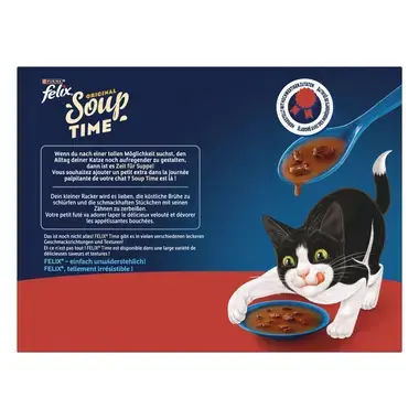 FELIX® Soup polévky s hovězím, kuřetem a jehněčím 12x48 g