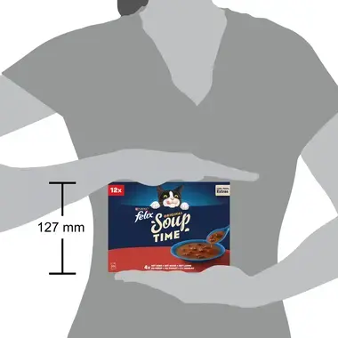 FELIX® Soup polévky s hovězím, kuřetem a jehněčím 12x48 g