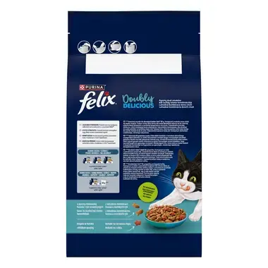 Felix® Doubly Delicious s lahodnou kombinací lososa a mořských ryb, bohaté na červenou řepu