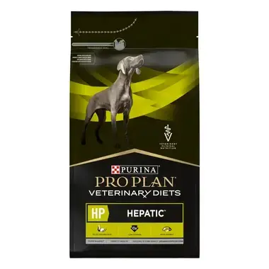 PURINA® PRO PLAN® Veterinary Diets Canine HP Hepatic, granule pro psy - přední strana obalu
