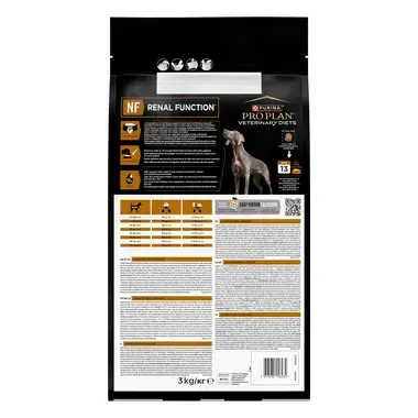 PURINA® PRO PLAN® VETERINARY DIEST Canine NF Renal Function, granule pro psy - zadní strana