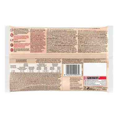 PURINA ONE® MINI Weight Control – krůta a kuře ve šťávě - zadní strana obalu