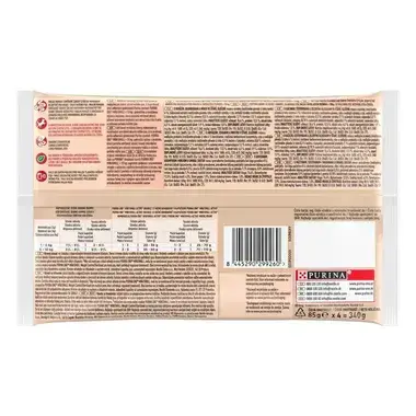PURINA ONE® MINI Active – hovězí a kachna ve šťávě - zadní strana obalu