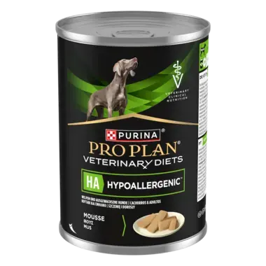 PURINA® PRO PLAN® VETERINARY DIETS Canine HA Hypoallergenic, konzervované krmivo pro psy - pohled na plechovku