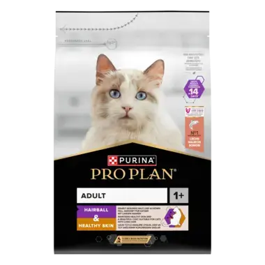 PURINA® PRO PLAN® ADULT HAIRBALL CARE s lososem 3kg