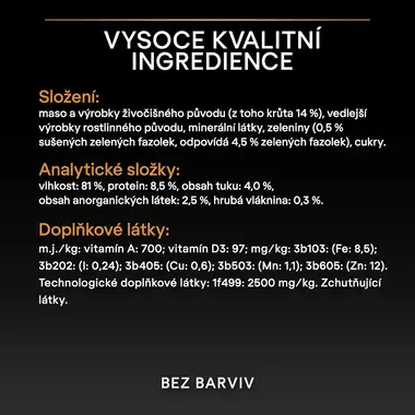 PRO PLAN ALL SIZE ADULT krůta v želé - popis složení